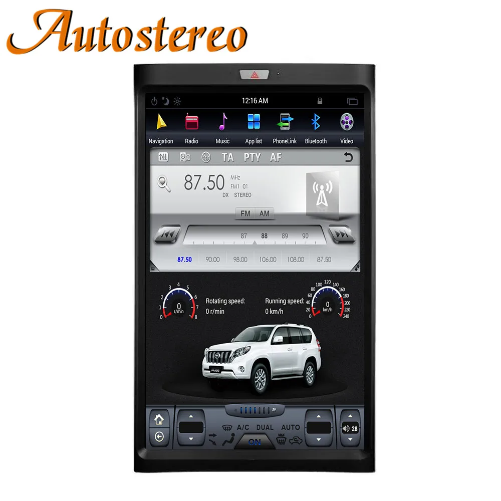 Top Tesla style Android 7 Car GPS Navigation For Ford expedition 2007+ headunit stereo vertical multimedia audio radio tape recorder 5