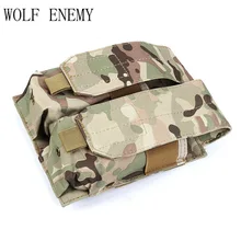 Лесной камуфляж нейлон двойной M4 5.56 Журнал Клип Карманный Molle Системы страйкбол Tactical военной техники