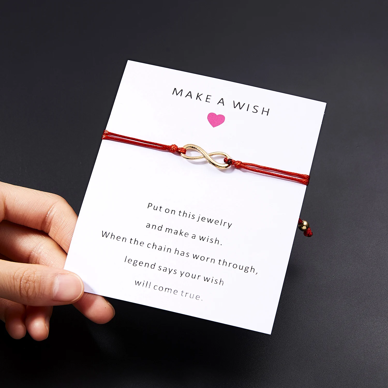 Браслет Wish Card Forever Love Infinity 8 для влюбленных красные браслеты шармы женские и