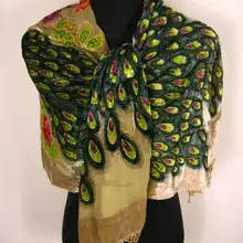 Супер высокое качество, вышитый бисером шелк, бархат, на ощупь, вискоза, нейлон, выгорает, пыльник, оперная шаль, шарф, пончо, 6 шт./лот,#009