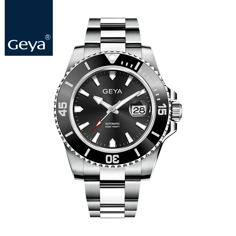 Geya Miyota мужские часы Submariner Diver RLX люксовый бренд Мужские часы зеленый светящийся сапфир автоматические механические наручные часы - Цвет: G78022GWK