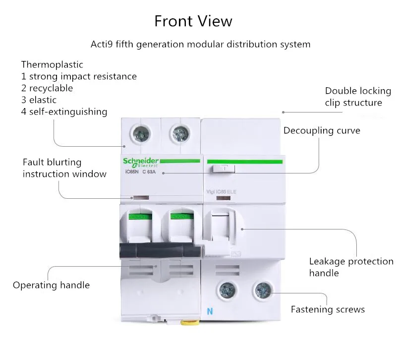 Schneider автоматический выключатель пятое поколение A9IC65 защита от утечки 2P40A аксессуары для утечки