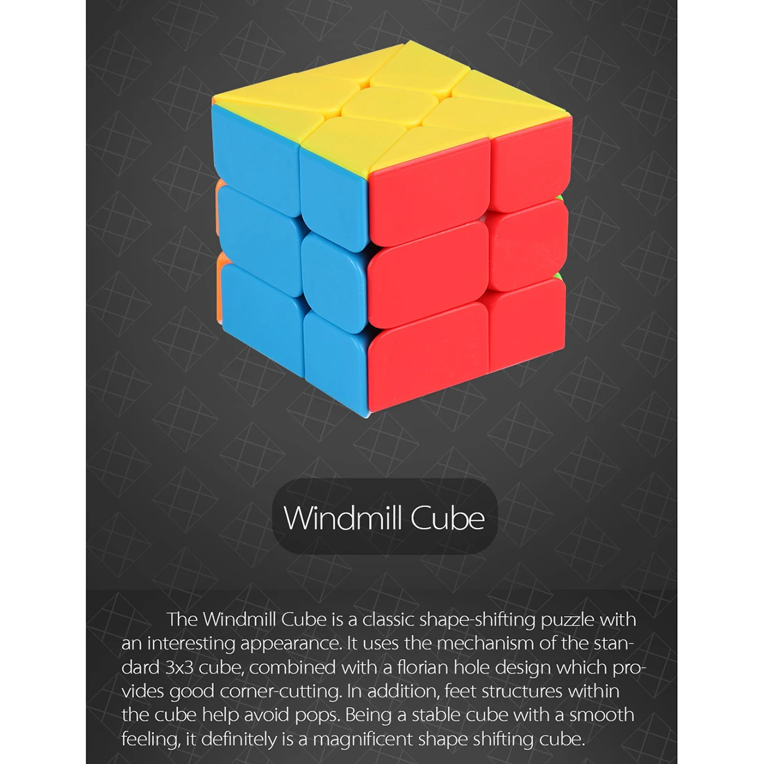 Красочные мельница странные Форма 3x3x3 Magic Cube Пластик извилистые Скорость Puzzle игрушки для ребенка 3x3x3 куб Развивающие игрушки