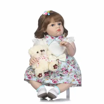 

NPK 70cm big handmade lifelike silicone reborn toddler baby fashion doll Christmas gift real touch bebe girl reborn bonecas