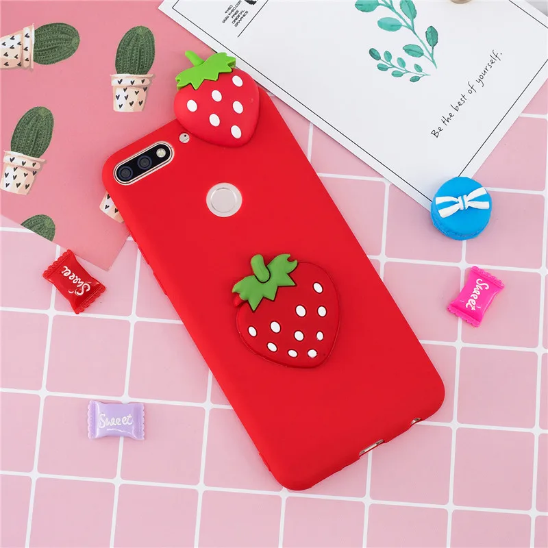 Y7 чехол для Coque huawei Y7 чехол s для huawei Y7 Prime чехол мультяшная 3D кукла игрушка Мягкий силиконовый чехол для телефона для женщин