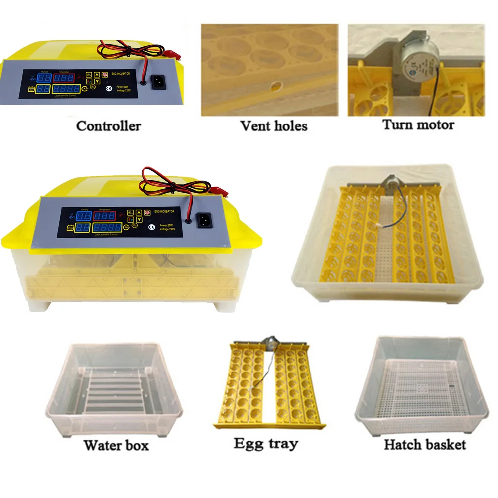 Горячая мини промышленный Брудер инкубатория машина полностью автоматический инкубатор для инкубации 48 куриных яиц птицы 12+ 220 В