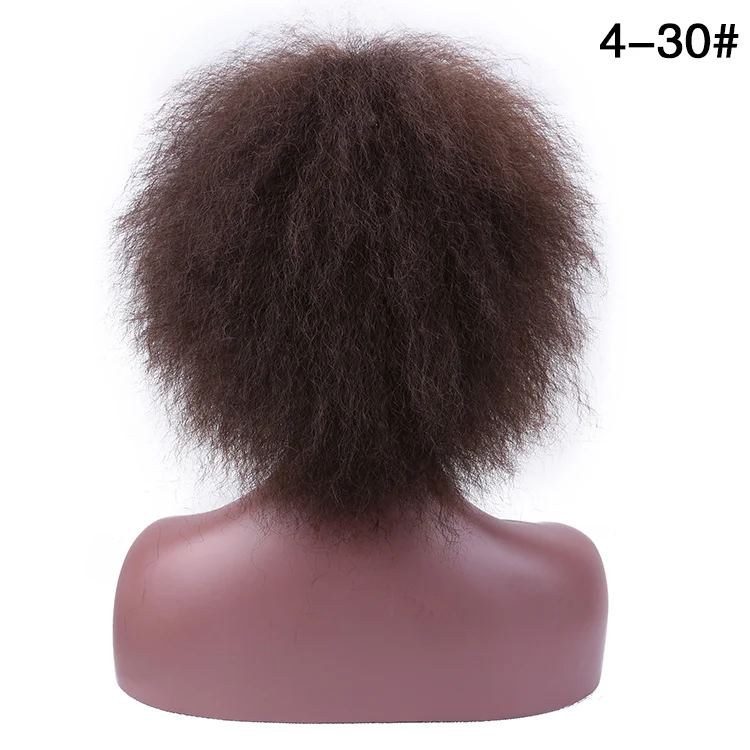 Мисс Рола синтетический парик афро-парик для черных женщин Kanekalon парик с короткими волосами 90 г 6 дюймов - Цвет: 4/30HL