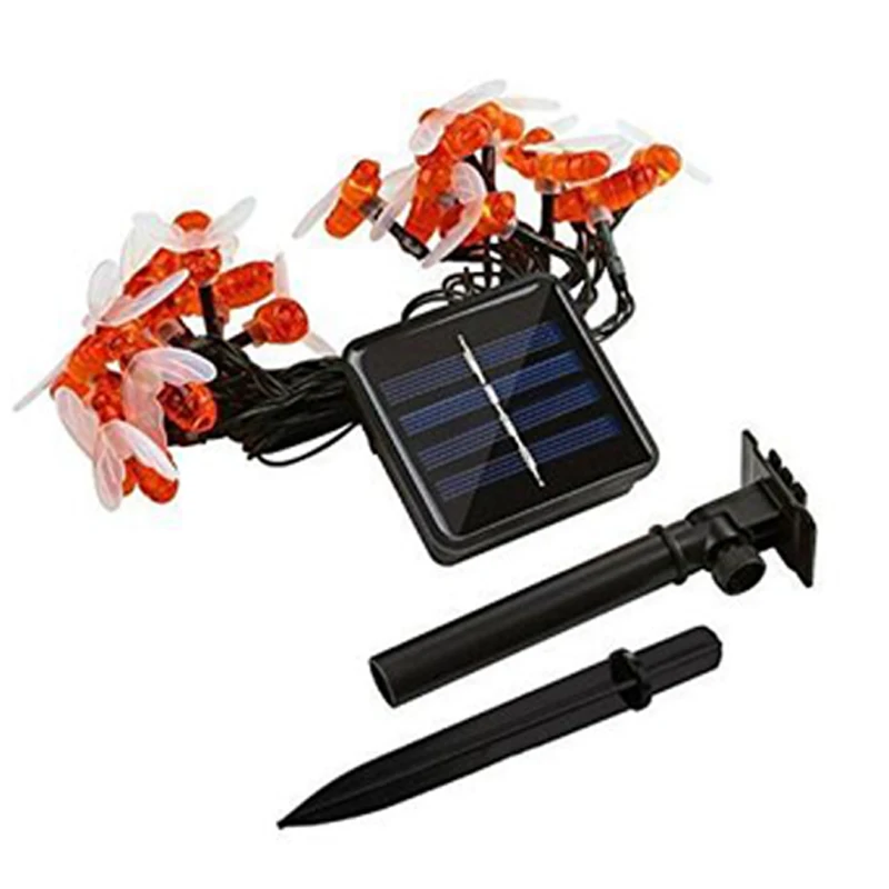Led Solar Lamp Outdoor Waterproof Garden Christmas Garland Led Solar Powered Lamp Fairy Lights Home Decor LED Bee Solar Light (6)