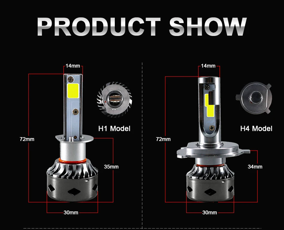 CARLitek Led H7 Canbus лампа без ошибок H4 H1 H11 Автомобильные светодиодные лампы 80 Вт 12000LM 6000 K 8000 K 9005 9006 Мини авто свет без ошибок