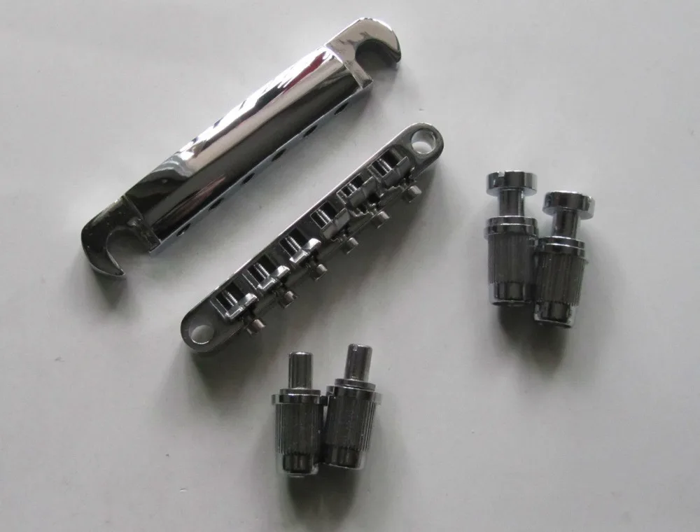 

Chrome Electric Guitar Bridge and Tailpiece