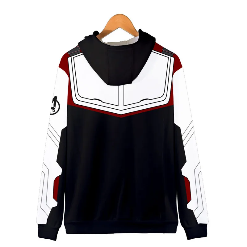 2019 Avengers Endgame Quantum Realm Jacket Sweatshirt Advanced Tech Hoodie Cosplay Costumes 3D Printed Hooded Casual Coat Jacket