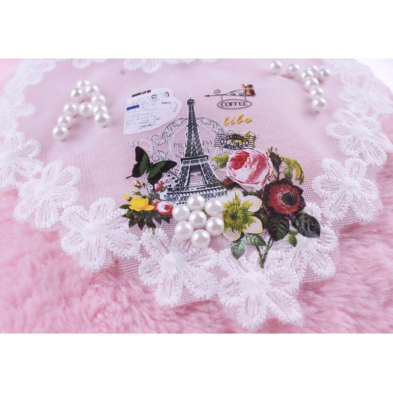 Праджня вышивка футболка с кружевными вставками на бисером нашивки Франция