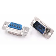 10 pcs RS232 DB9 masculino soquete do conector de porta serial/Plug conector 9pin RS232 COM adaptador de tomada de cobre