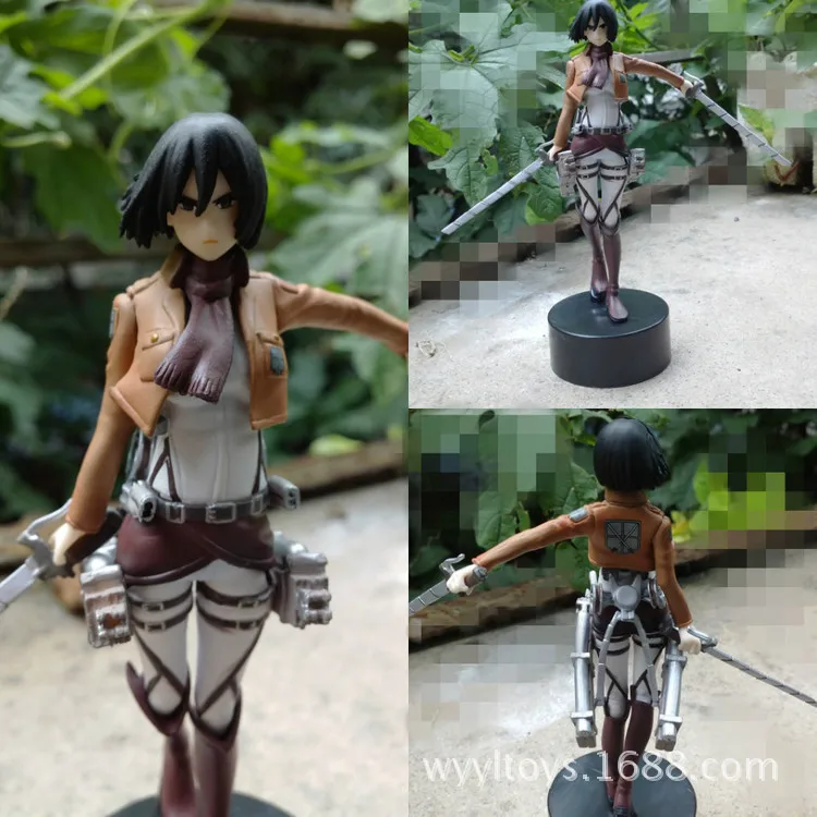 Атака на Титанов Mikasa Ackerman 4," ПВХ Рисунок без коробки японского аниме