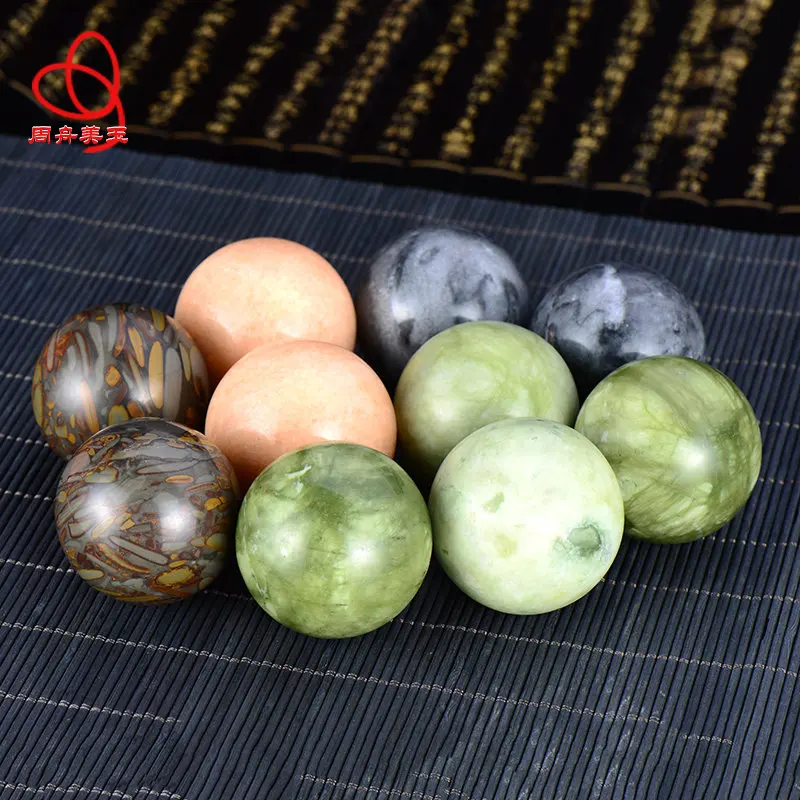2 шт натуральный Нефритовый камень шарики для массажа рук здоровая физиотерапия персональный уход китайская медицина реабилитационная терапия гандбол
