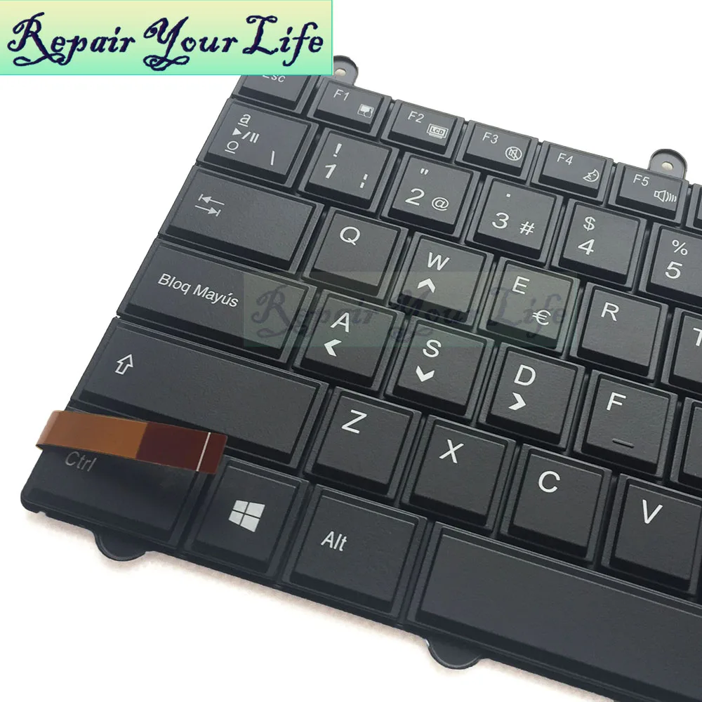 Repair You Life испанская клавиатура для ноутбука для Clevo P150EM P170EM P370EM P570W SP подсветка клавиатура с подсветкой V132150BK1