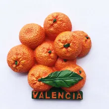 Специальные апельсины Valencia, трехмерные магнитные наклейки, холодильник, наклейки, творческие туристические сувениры