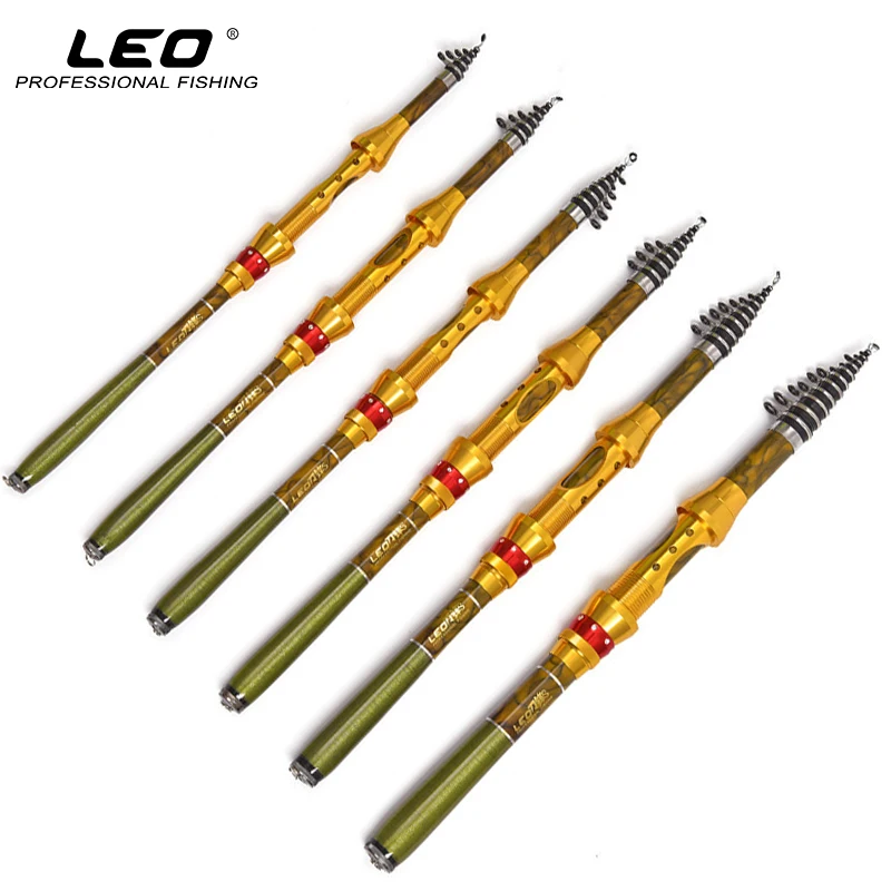 

LEO Exclusive Carbon Fiber Sea Fishing Rod & Rock Fishing Rod Metal Reel Seat Telescopic Fishing Pole 1.8/2.1/2.4/2.7/3.0/3.6M