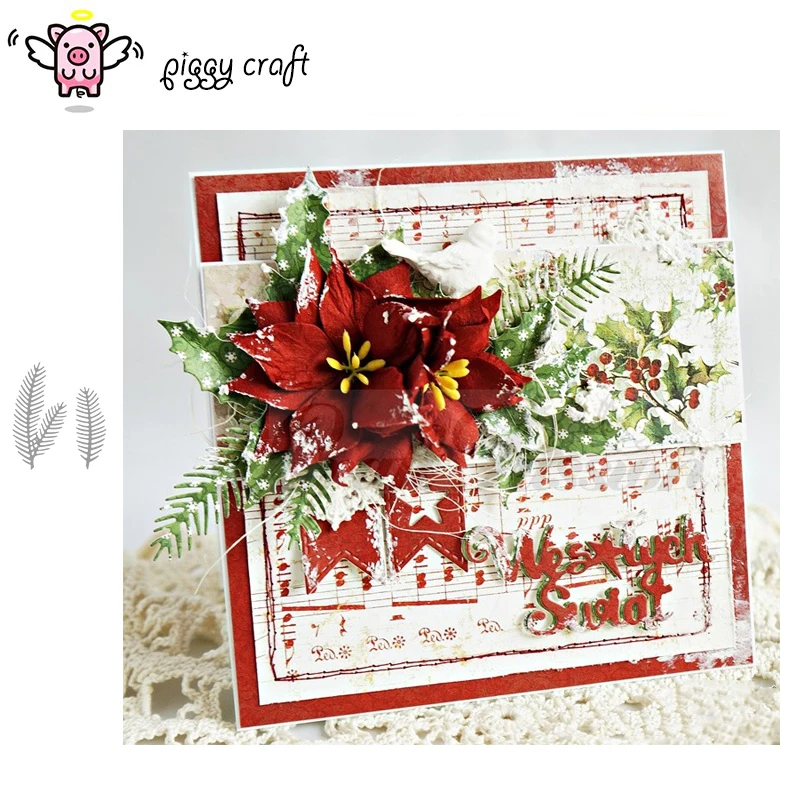 

Piggy Craft metal cutting dies cut die mold 2019 New Leaf leaves Scrapbook paper craft knife mould blade punch stencils dies