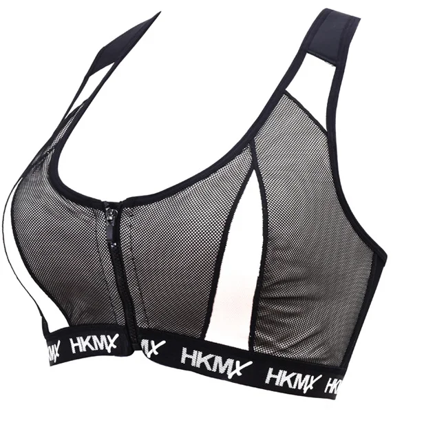 Women's sports bra fashion underwear zipper front buckle underwear ultra-thin XL shockproof and quick-drying ladies underwear