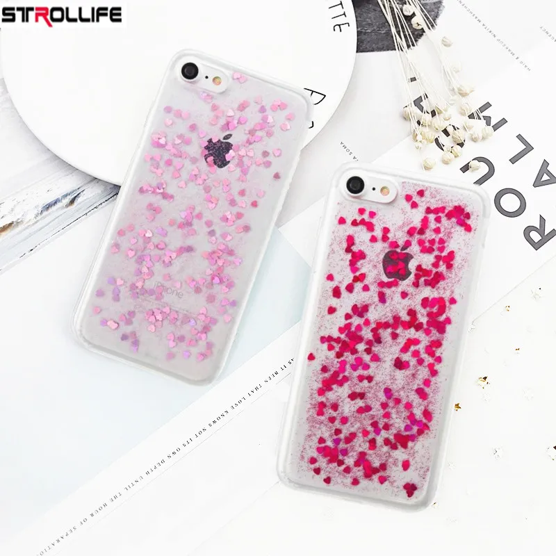 Luxury Love Heart Shining Powder Phone Cases For iphone 5s Case Fashion