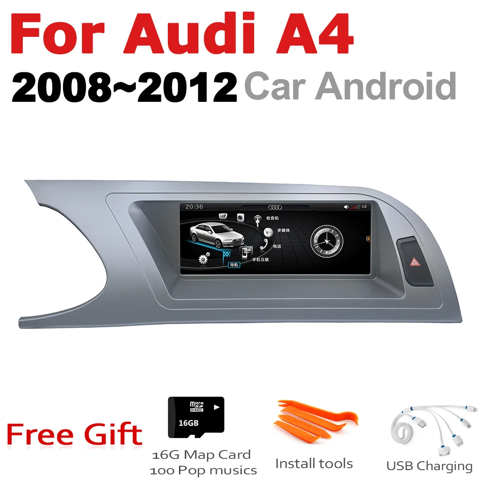 Cheap Android 7.0 up Car Multimedia player For Audi A4 8K 2008~2012 MMI WiFi GPS Navi Map Stereo Bluetooth 1080p IPS Screen 5 Cheap Android 7.0 up Car Multimedia player For Audi A4 8K 2008~2012 MMI WiFi GPS Navi Map Stereo Bluetooth 1080p IPS Screen 5
