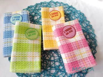 

plaid kitchen towel cotton scouring pad kitchen napkin 35x40 8pcs