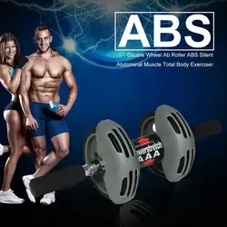 Крытый двойное колесо ABS Silent мышц живота тренировочные устройства всего тренажер для тела открытый фитнес оборудования сила мышц