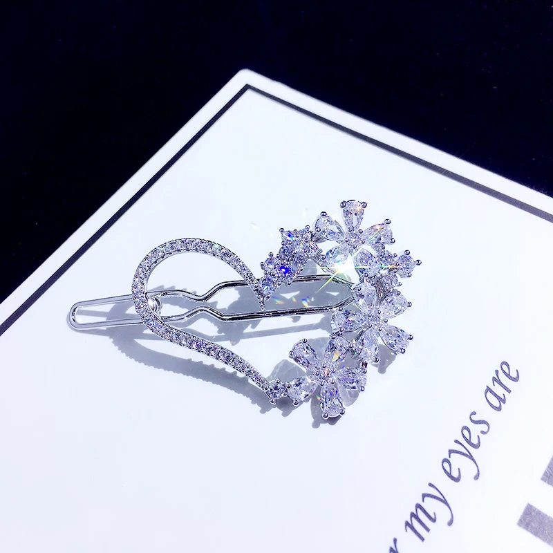 

Fashion popular romantic 3AAA zircon love hairpin ladies hairpin hairpin clip accessories girl hairpin headdress