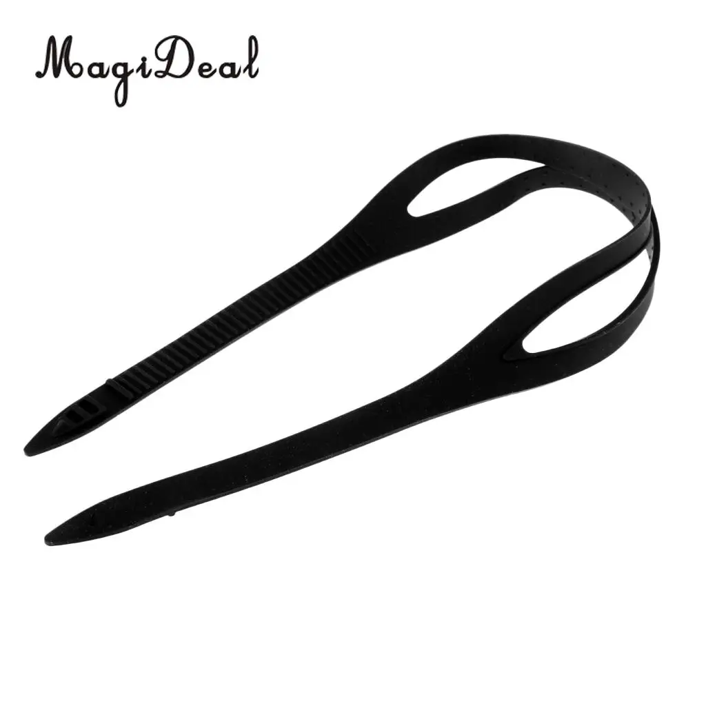 MagiDeal Set 2 Durable Clear Black Silicone Strap Head Band Universal fits Water Sports Swimming Goggles Swim Eyewear Glasses 