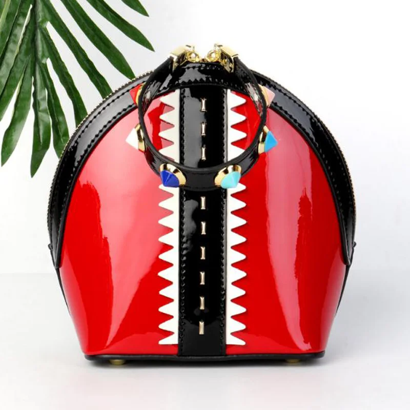 Новые поступления модные женские сумки из лакированной кожи знаменитая брендовая люксовая дизайнерская женская сумка из натуральной кожи женские сумки на плечо - Цвет: red02