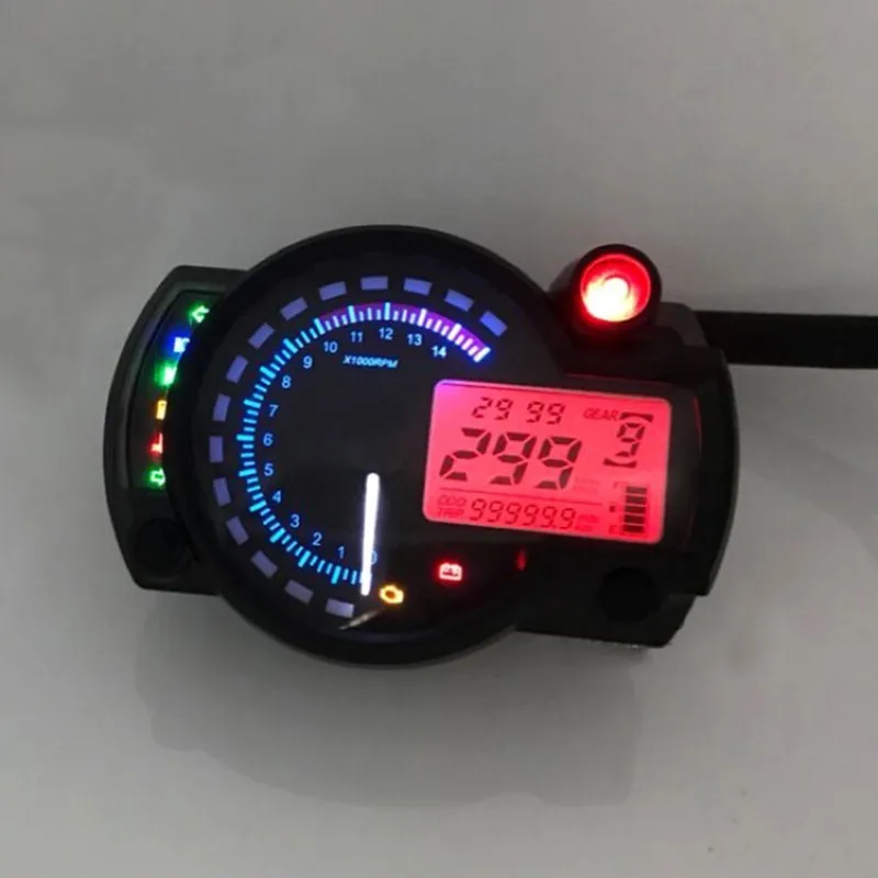 Мотоцикл цифровой спидометр ЖК-датчик Тахометр спидометр одометр Мотоцикл инструмент 2 цвета дисплей измеритель уровня масла
