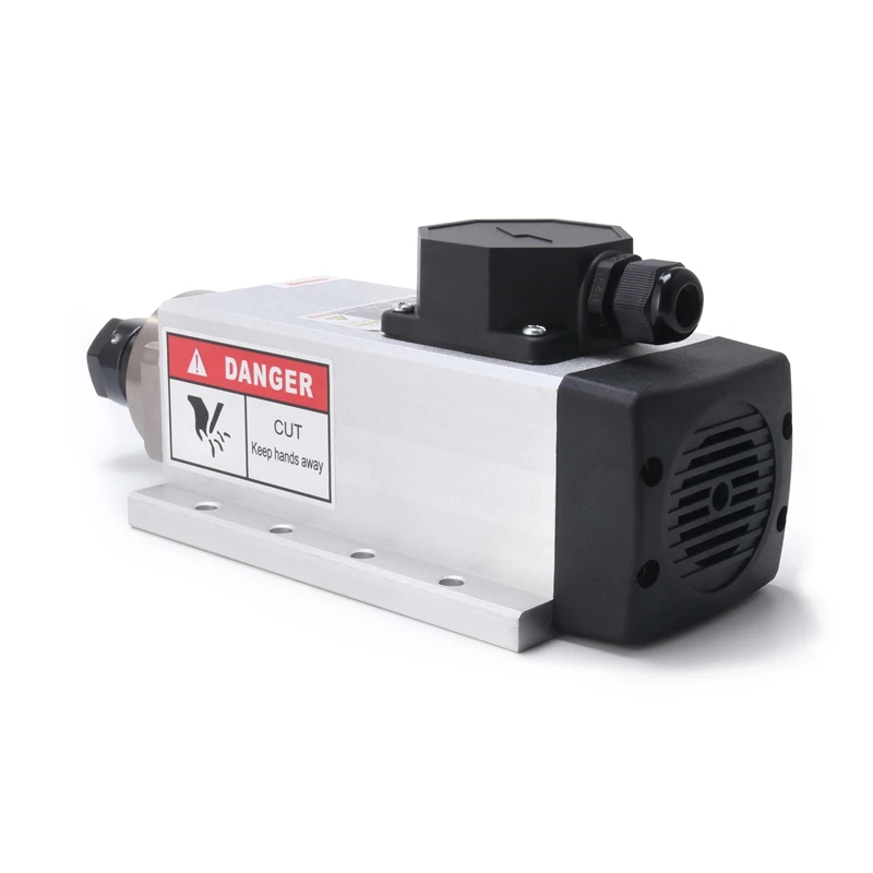 US $236.84 22kw Air Cooling Spindle Motor Square 2200w Er20 Collet 220v With 4Bearings Cnc Engraving Milling Grind Motor