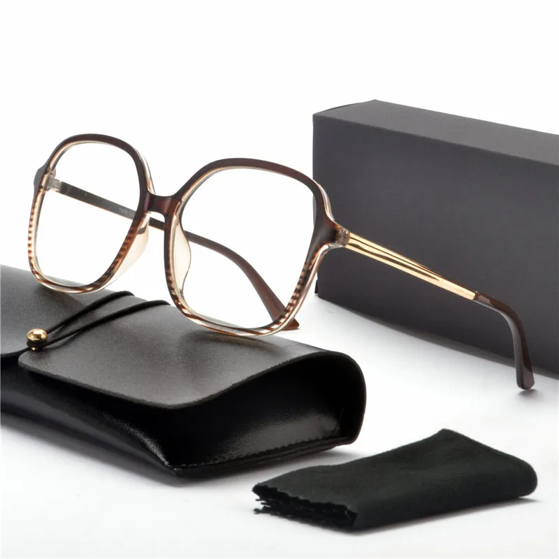 

MINCL Women Designer Optical Eyeglasses Prescription eyewear frame Oversized Square Optical Frame Fashion Eyewear with Box NX