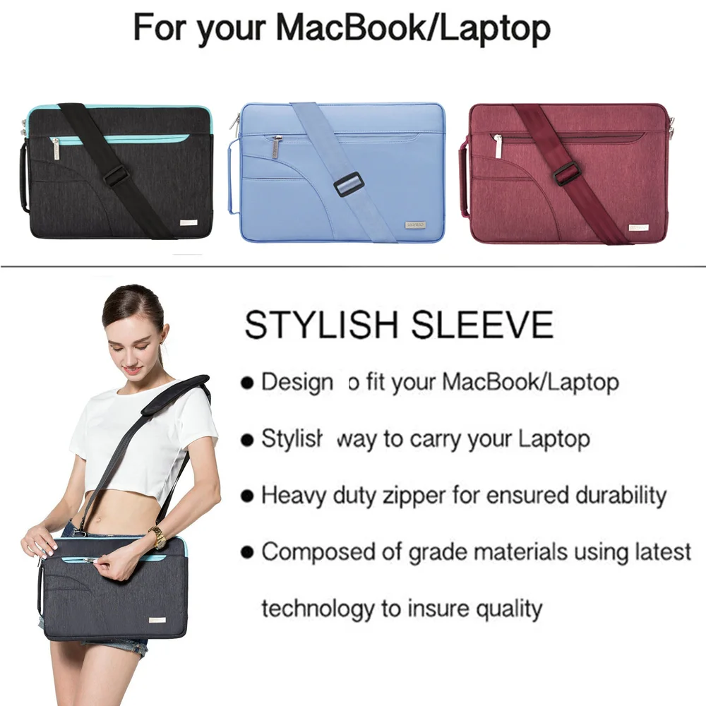 MOSISO ноутбук рукав ноутбук Shoulderbag портфель для Macbook Pro Air 11 12 13,3 14 15 дюймов Asus/acer/hp/Dell microsoft Surface