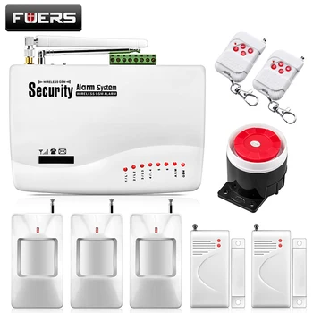 

Fuers Russian Voice Wireless GSM Alarm System Dual Antenna Pet PIR Motion Sensor Smoke Detector Wireless Burglar Alarm System