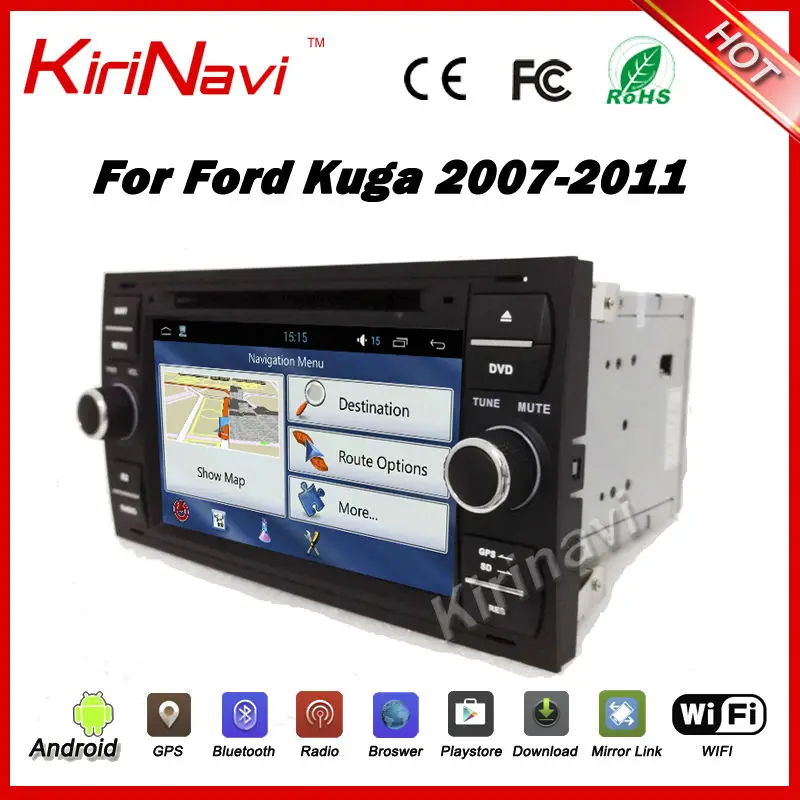 Cheap KiriNavi Android 7.1 car stereo dvd player for ford kuga car radio 2008 2009 2010 2011 navigation multimedia WIFI 3G Playstore 2