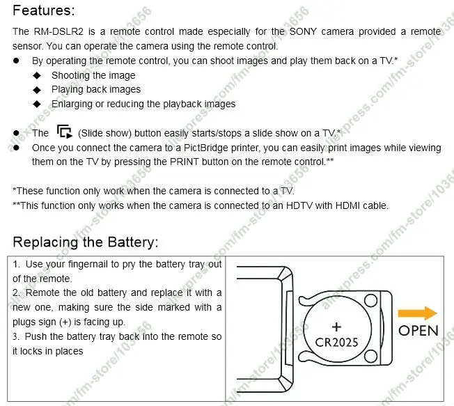 ИК инфракрасный пульт дистанционного управления ler Commander для sony A6500 A6300 A6000 NEX 5R 7 A9 A7 II III IV заменить RMT-DSLR2