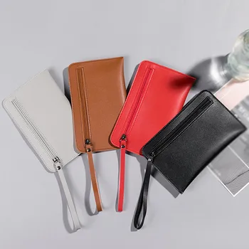 

Coneed Women's Fashion Solid Color Wallet Casual Clutch Bag Multi-Card Small Wallet Simple Zipper July 3 P35
