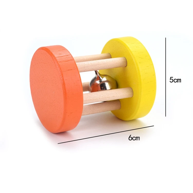 Детские деревянные игрушки Красочные Музыкальные Ручные погремушки колокольчик для клетки/погремушка игрушка ранняя практика обучающая