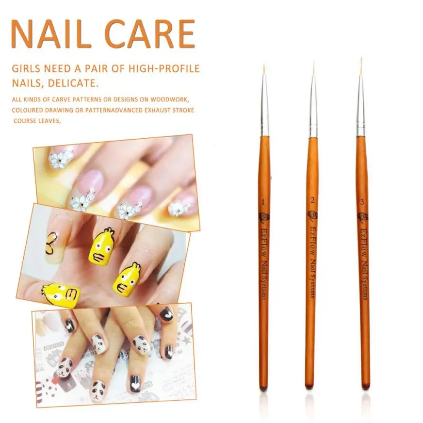 

Nail Painting Pen Flower Pen Nail Supplies DIY Carving Nail Builder Brush Flower Design Lines Stripe Liner Drawing Pen 30p1222