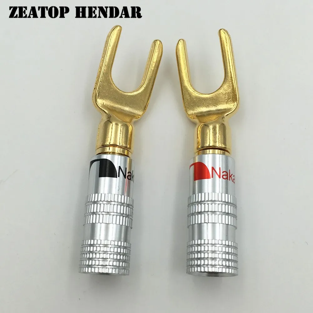 8 шт. латунный винт Nakamichi Y U Spade для подключения колонок|connector spade|connector brassconnector screw |