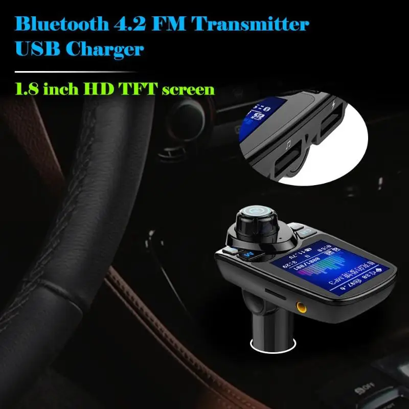 T11D ЖК-дисплей Bluetooth Handsfree автомобильный комплект fm-передатчик музыкальный плеер USB зарядное устройство