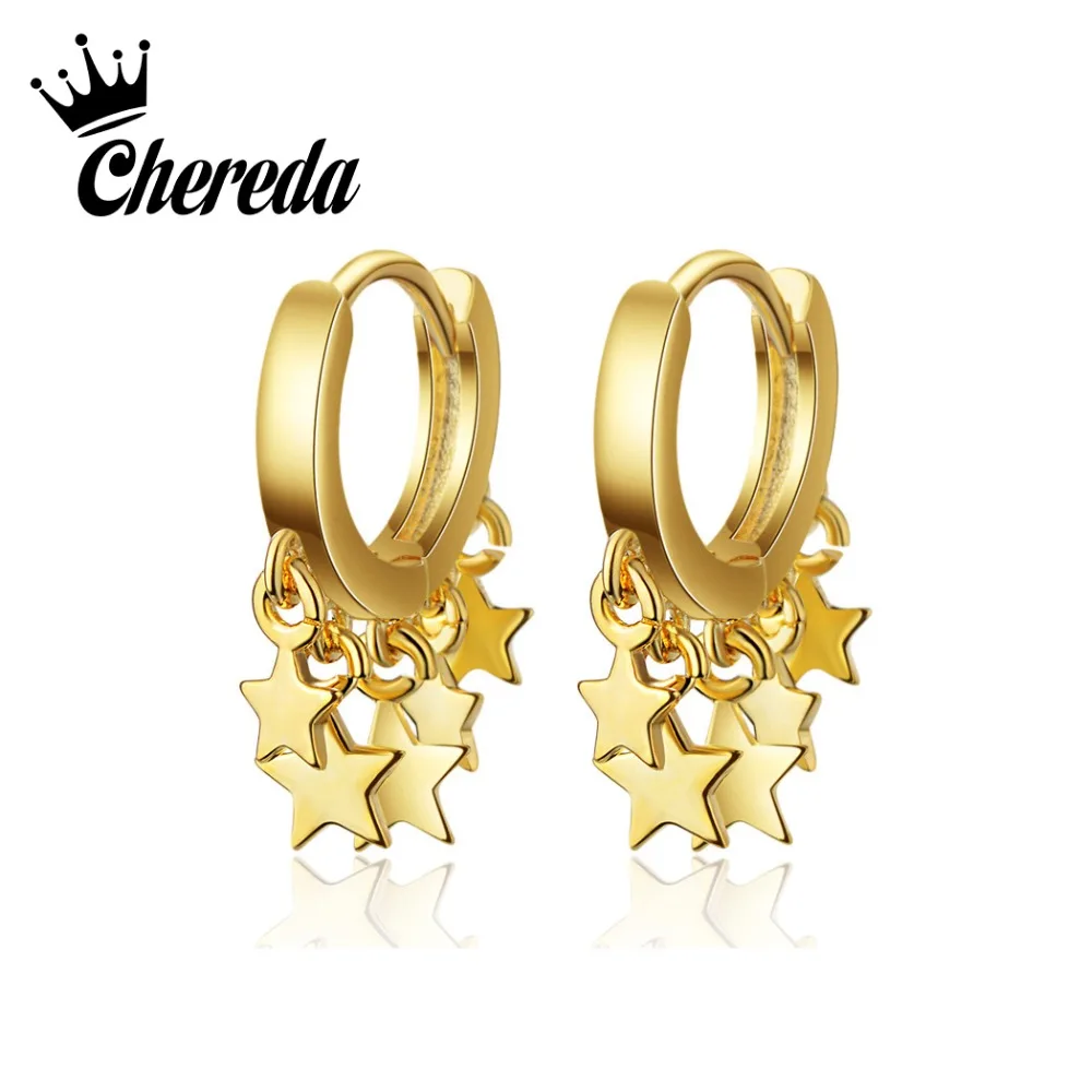 

Chereda Boho Fashion Gold Drop Earrings For Women Vintage Star Earrings Jewelry Wedding Gifts Birthday Party Bijoux