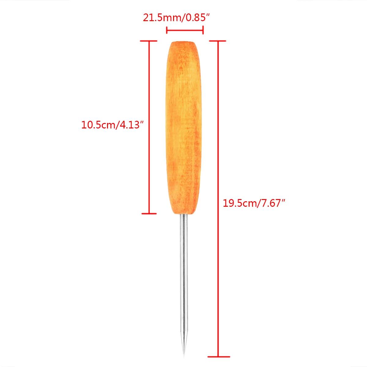 Mayitr 1pc Stainless Steel Ice Pick Crusher with Wooden Handle Awl Punch Deicer For Party Home Kitchen Bar Pub Tool