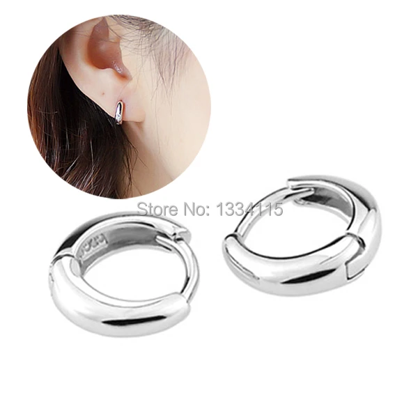2017 New 925 Sterling Silver Jewelry Uni Hoop Earrings Huggie 2017 New 925 Sterling Silver Jewelry Uni Hoop Earrings Huggie For Men Women Gift Korean Style Fashion Brinco In From
