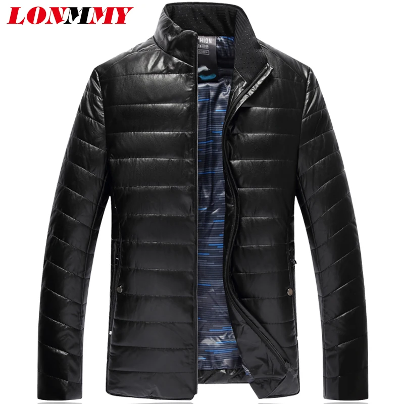LONMMY 6XL 7XL 8XL замшевая куртка из искусственной кожи для мужчин Повседневная парка