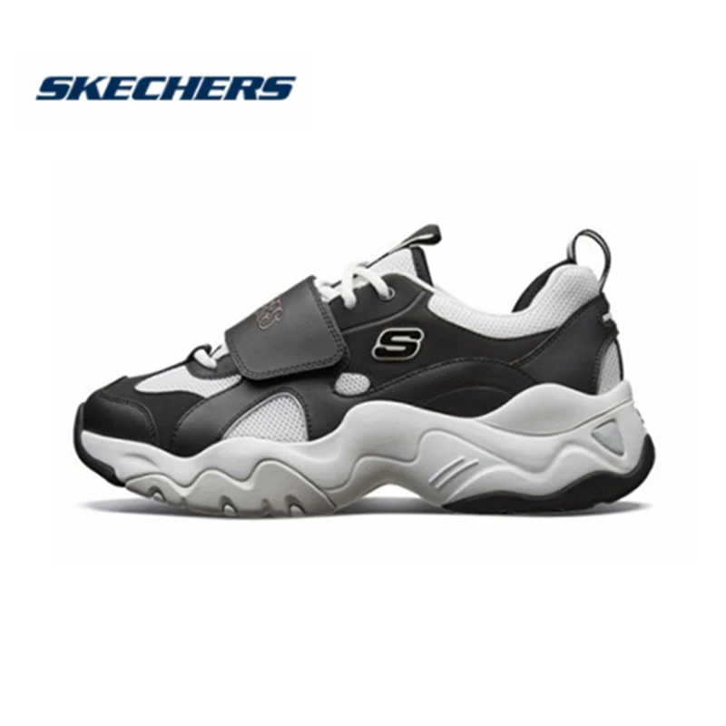Skechers обувь Для мужчин повседневная обувь на платформе D'lite удобный модный бренд класса люкс Новое поступление весна кроссовки 999107-BKW - Цвет: 999107-BKW