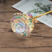 Покрытыем цвета чистого 24 каратного золота Фольга розовое золото градиент розового коробка подарка ко Дню Святого Валентина рождественский подарок цветы домашний декор шелковые hydrange