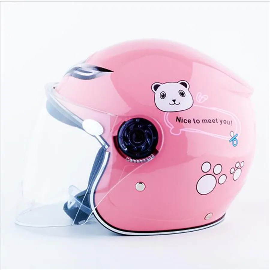 ᐂcouleur Rose Mignon Enfant Casques Moto Scooter Enfants Casque Safty Lo 73